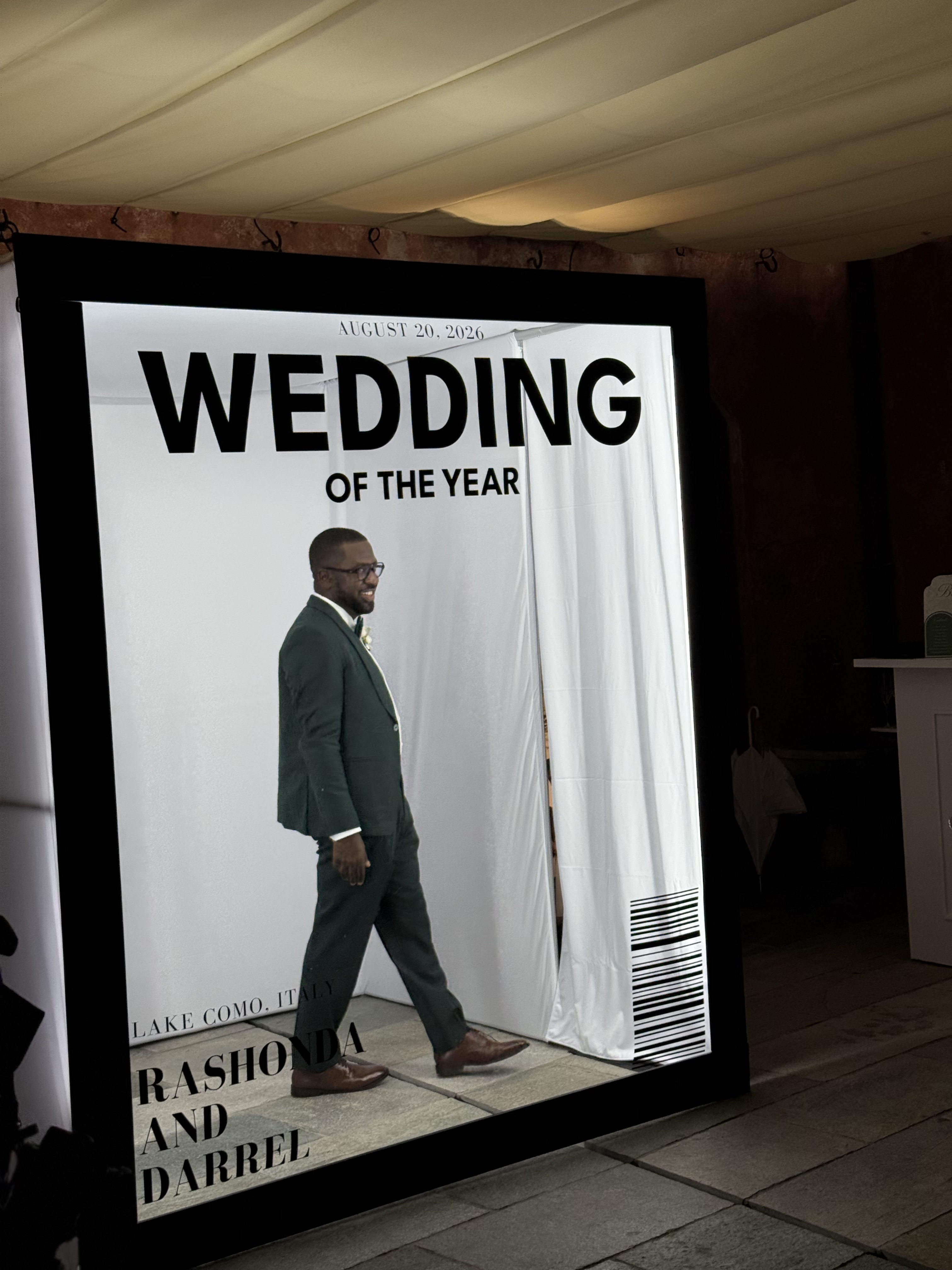 Full architectural view of the walk-in Vogue Booth structure